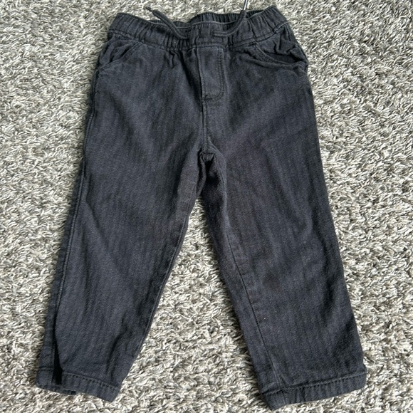 Old Navy dark gray pull on drawstring cargo pant toddler boy 12-18 months - Picture 1 of 5